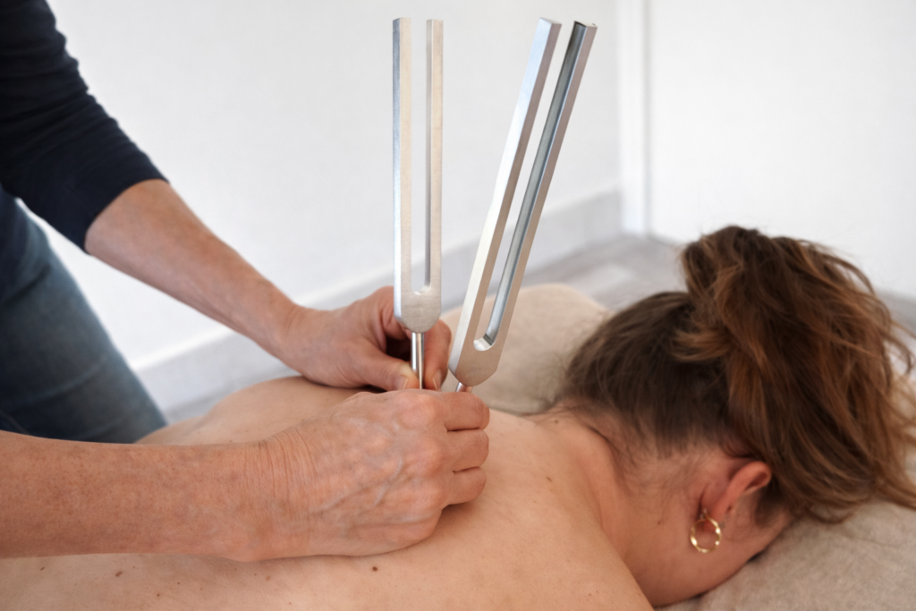 Réflexologie dorsale aux diapasons thérapeutiques